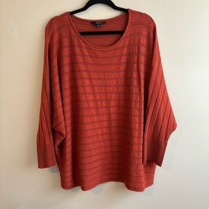 Women’s Cyrus Orange Dolman Sleeve Pullover Size 1x